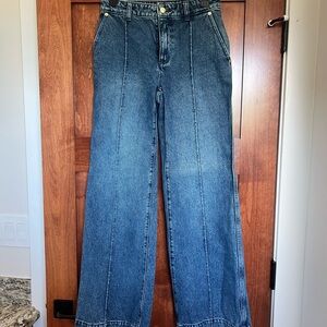 Michael Kors Flare Wide Leg Blue Denim Jeans